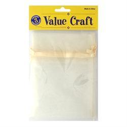AussieSuperStore Party Essentials Organza Bag Small Cream Organza Bag Small Cream | Gift Bags | Christmas Gift Bags 9331468001997 VCSB17-CR
